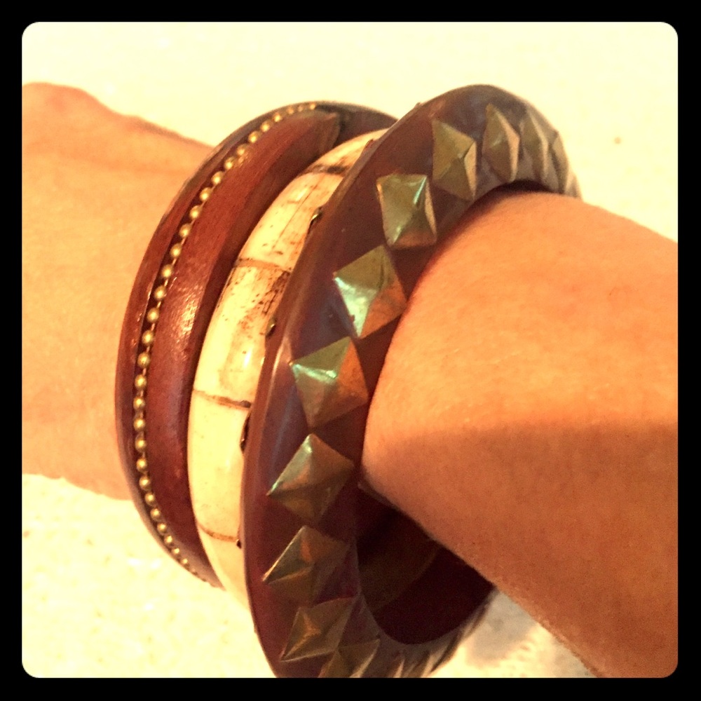 Bangle bracelet trio.